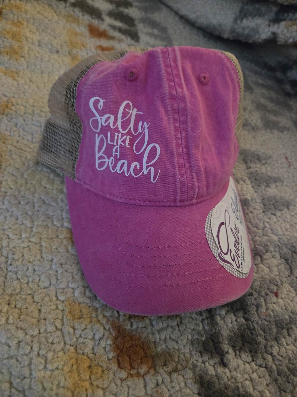 'Salty Like a Beach' Pink Trucker Hat